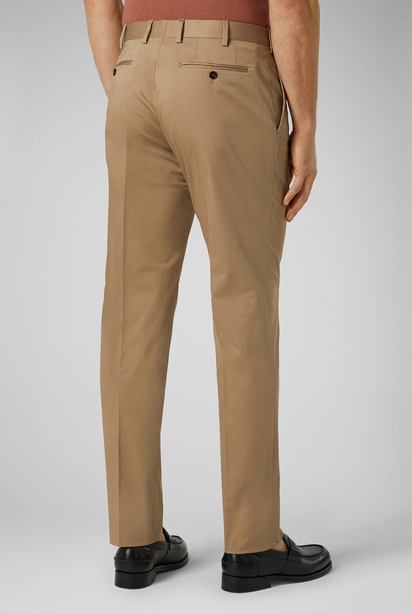 Pantaloni con pince frontale singola in cotone stretch - Pal Zileri shop online