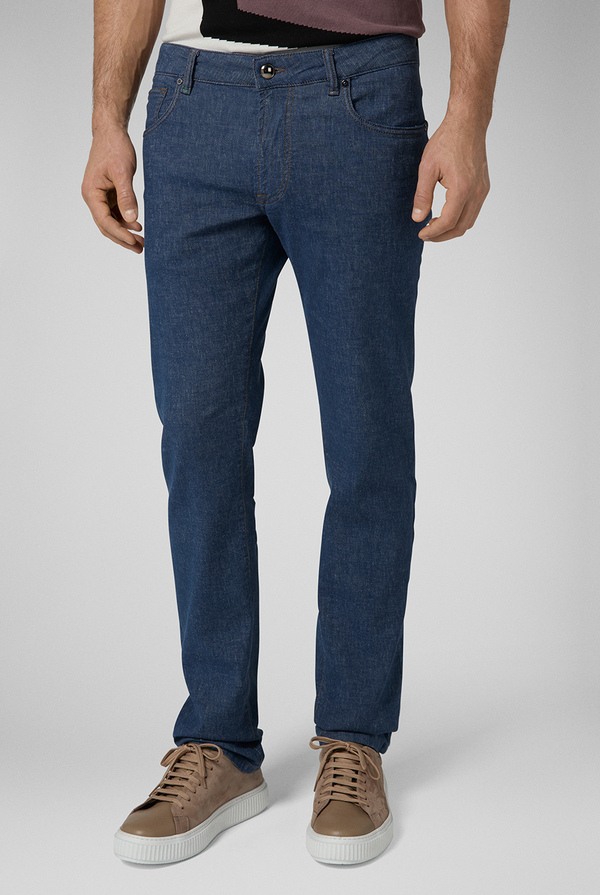 Pantaloni 5 tasche in lino e cotone stretch - Pal Zileri shop online
