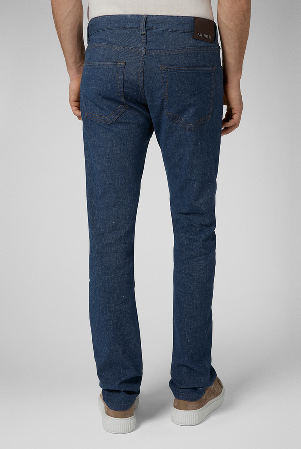 Pantaloni 5 tasche in lino e cotone stretch - Pal Zileri shop online