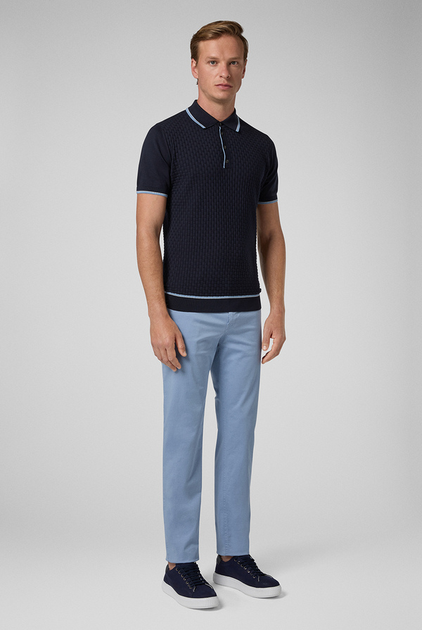 Chino trousers with a slim fit in a soft stretch cotton - Pal Zileri shop online