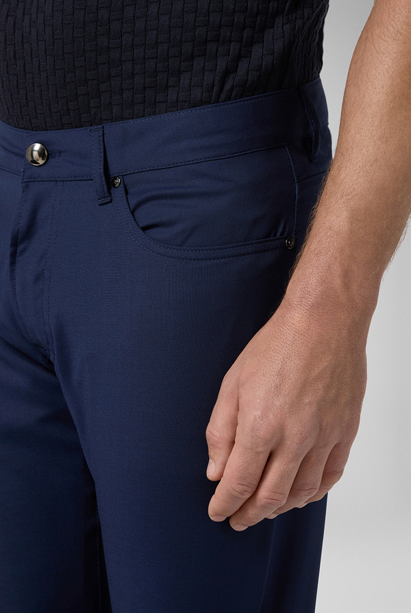 Straight leg 5-pocket trousers in stretch wool - Pal Zileri shop online