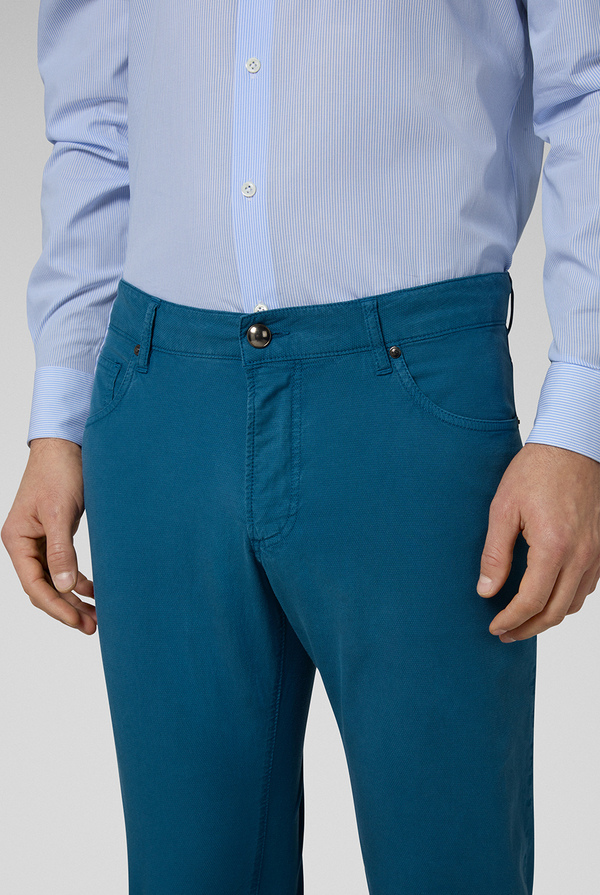 5-pocket trousers in a soft garment-dyed lyocell and cotton - Pal Zileri shop online