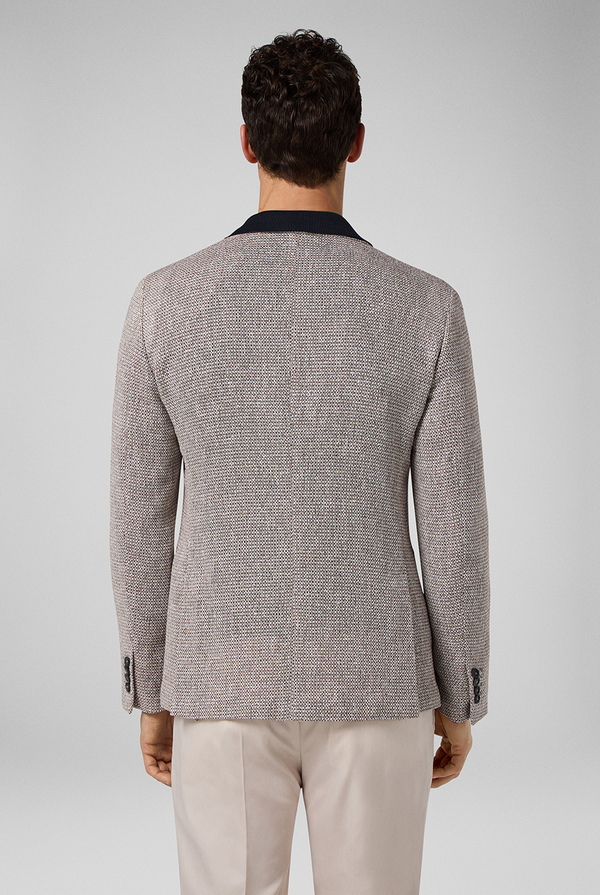 Blazer in lino e nylon con effetto maglia - Pal Zileri shop online