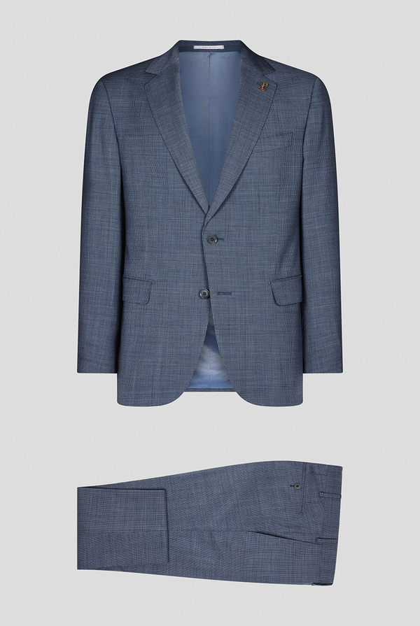 Two-piece suit from the Vicenza line crafted from pure wool with a micro houndstooth motif - Pal Zileri shop online