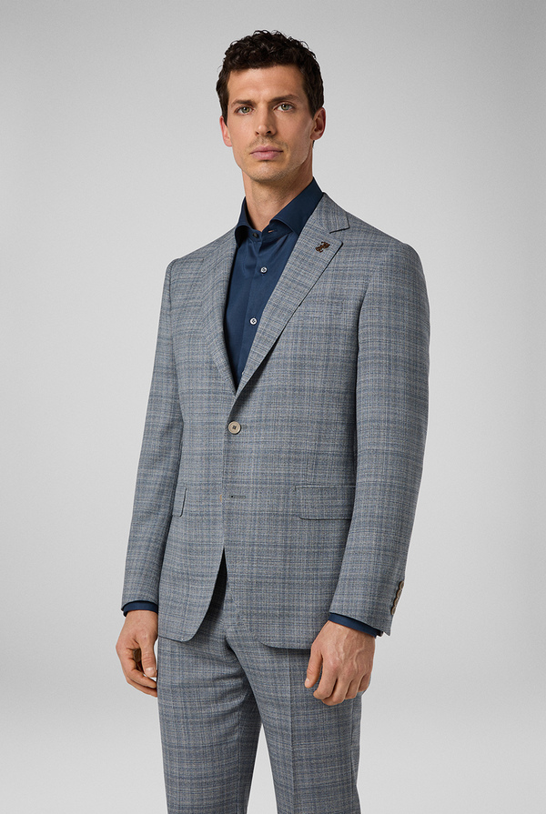Two-piece suit from the Vicenza line crafted from pure wool with micro patterns - Pal Zileri shop online