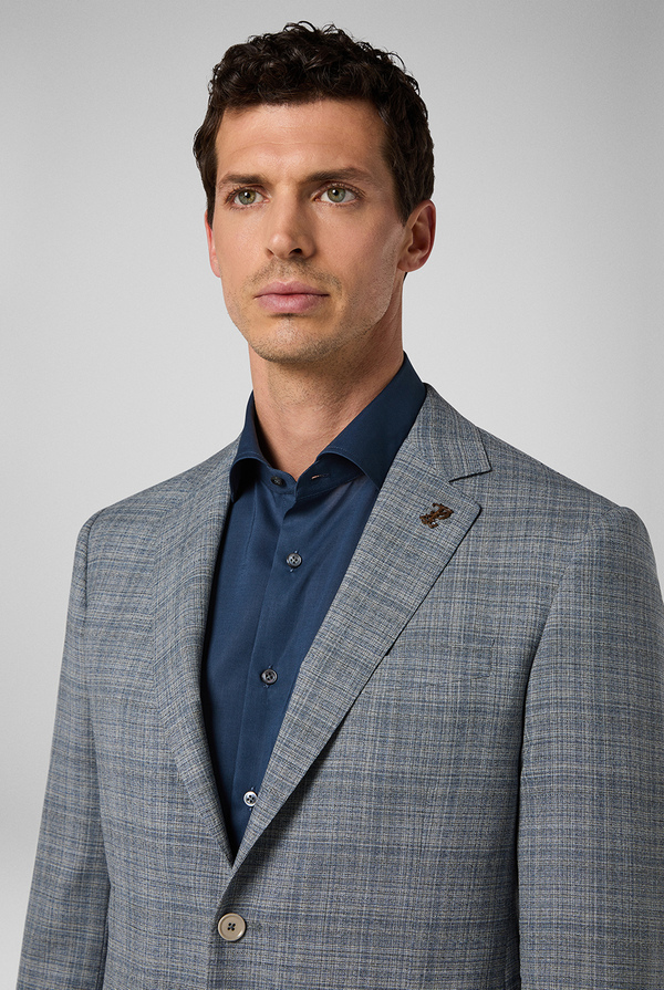 Two-piece suit from the Vicenza line crafted from pure wool with micro patterns - Pal Zileri shop online