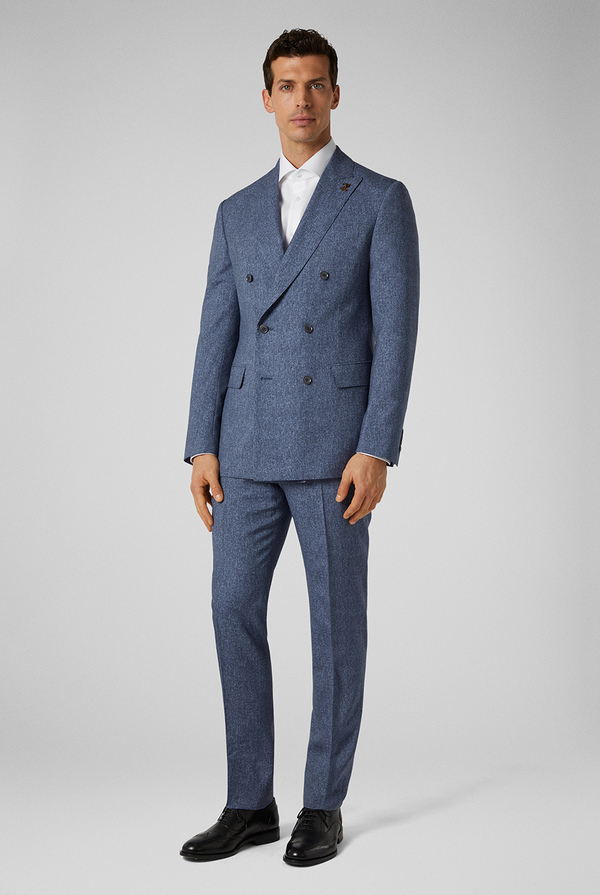 Two-piece suit from the Vicenza line crafted from printed pure wool - Pal Zileri shop online