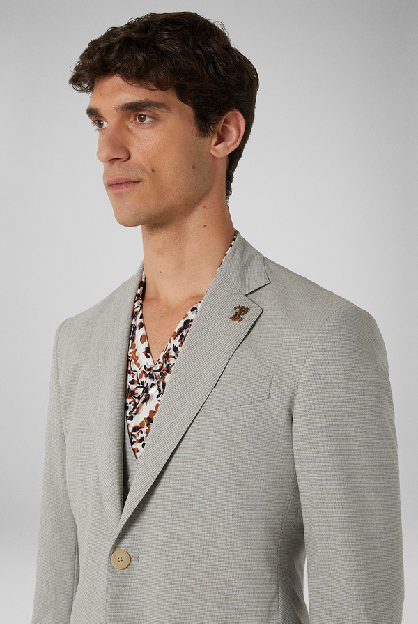 Three-piece suit from the Tailored line in wool and silk with micro patterns - Pal Zileri shop online