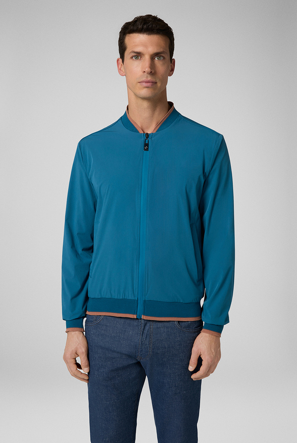 College-inspired nylon bomber jacket wind and rain resistant - Pal Zileri shop online