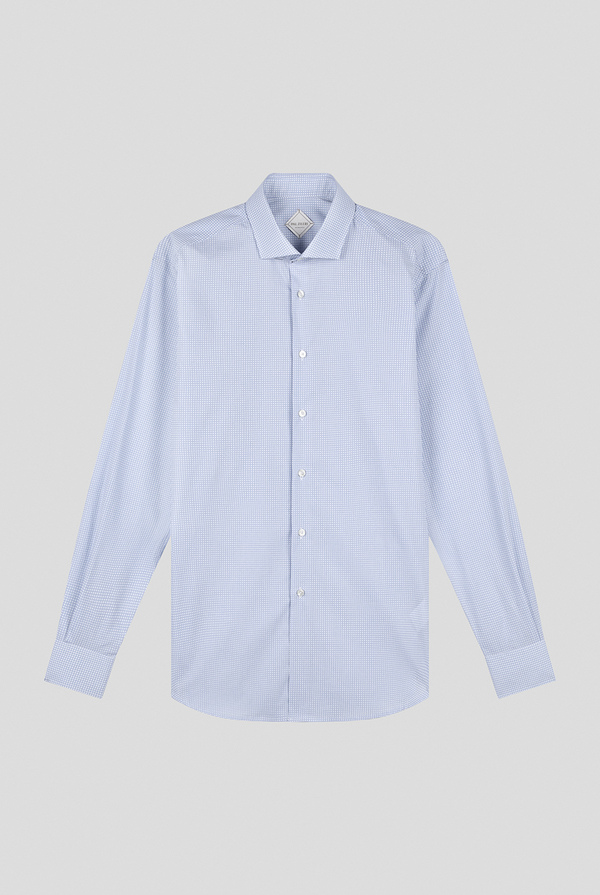 Printed cotton shirt with spread collar and standard cuffs - Pal Zileri shop online