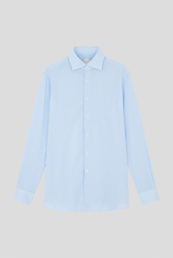 Camicia in puro cotone  a righe, collo francese - Pal Zileri shop online