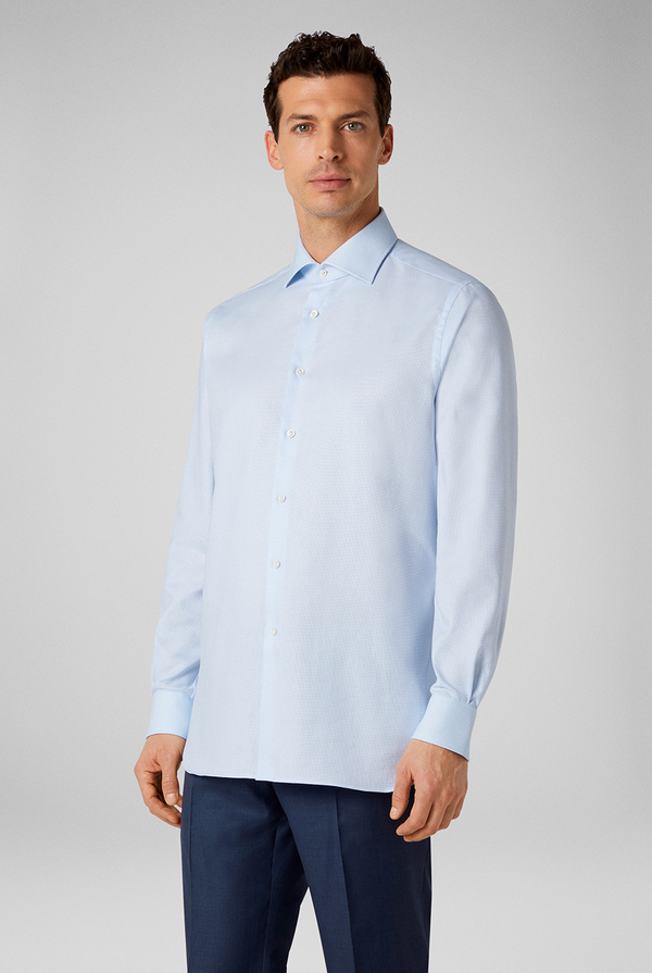 Pure cotton shirt with standard cuffs and spread collar - Pal Zileri shop online