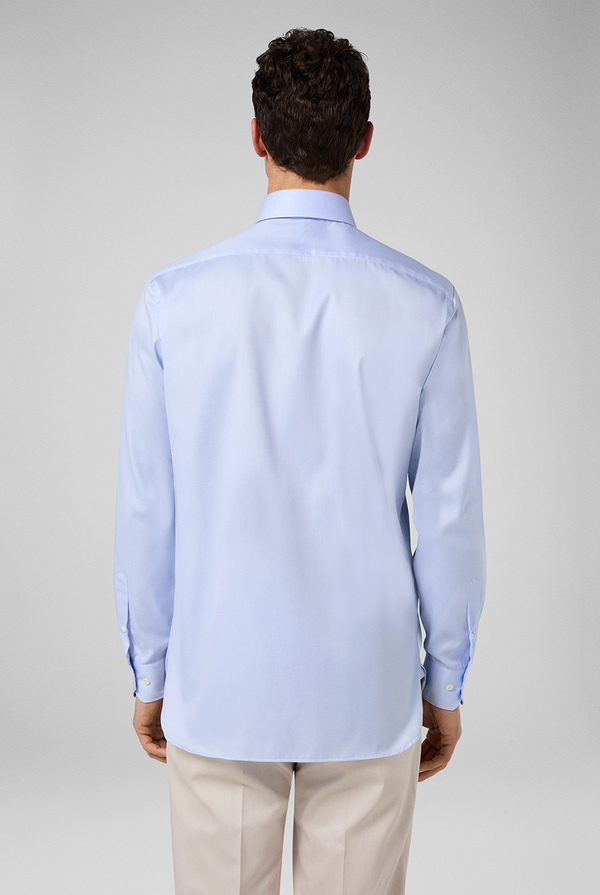 Wrinkle-resistant cotton shirt with standard cuffs and french collar - Pal Zileri shop online