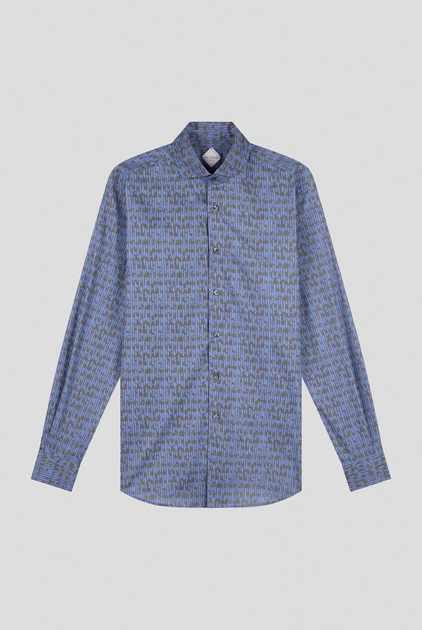 Stretch cotton shirt with exclusive Pal Zileri print - Pal Zileri shop online