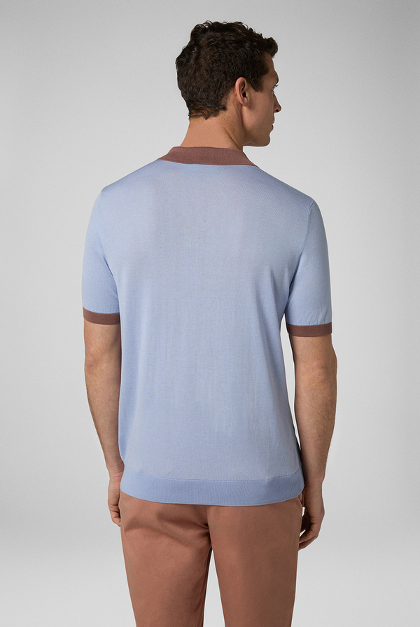 Short-sleeved polo in lyocell and cotton - Pal Zileri shop online