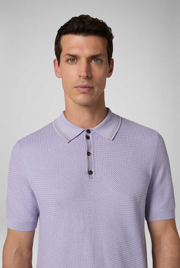 Short-sleeved polo shirt in silk and cotton - Pal Zileri shop online