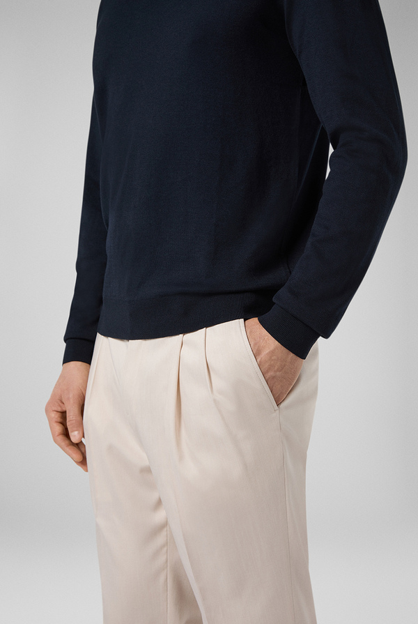 Long-sleeved polo shirt in silk and cotton - Pal Zileri shop online