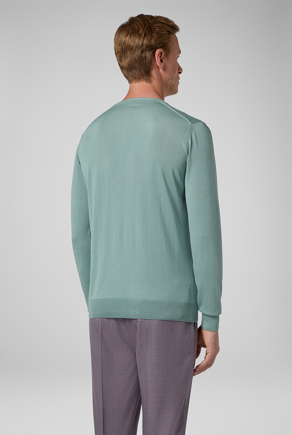 Crewneck sweater in silk and cotton - Pal Zileri shop online