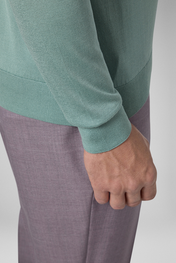 Crewneck sweater in silk and cotton - Pal Zileri shop online