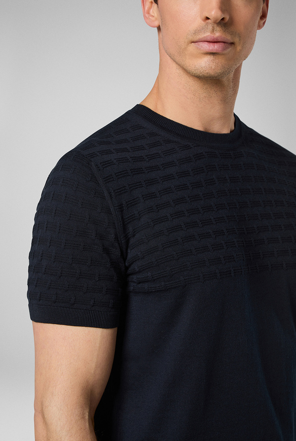 Pure cotton knitted t-shirt - Pal Zileri shop online