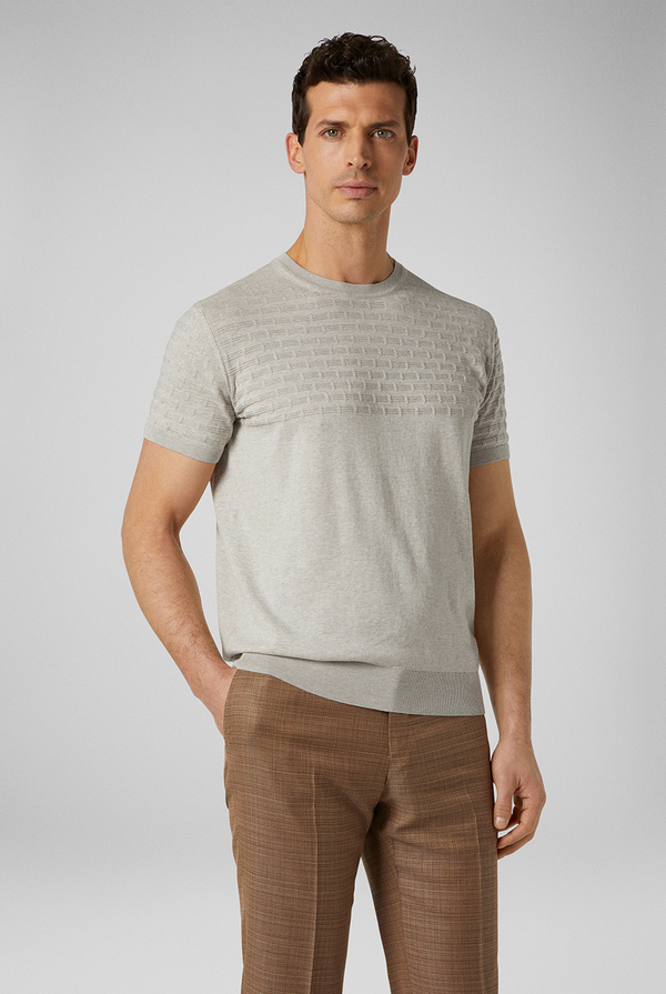 Pure cotton knitted t-shirt - Pal Zileri shop online