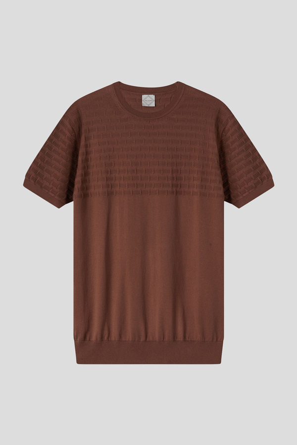 Pure cotton knitted t-shirt - Pal Zileri shop online