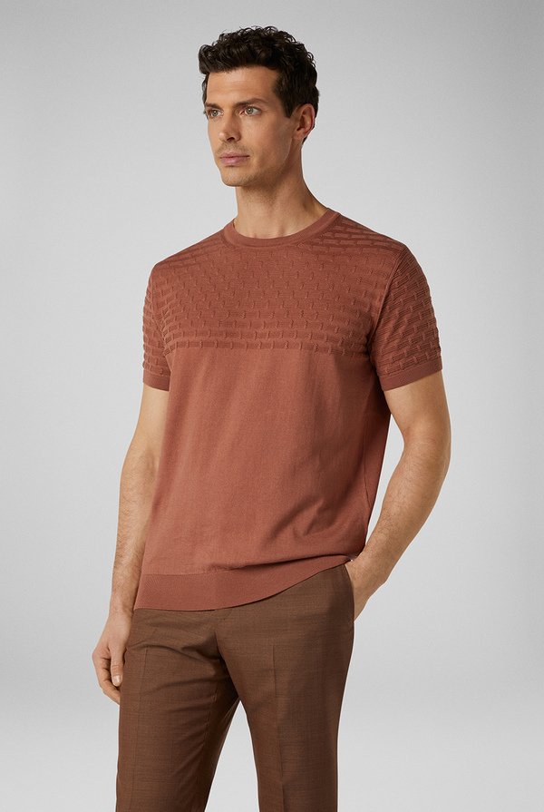 Pure cotton knitted t-shirt - Pal Zileri shop online