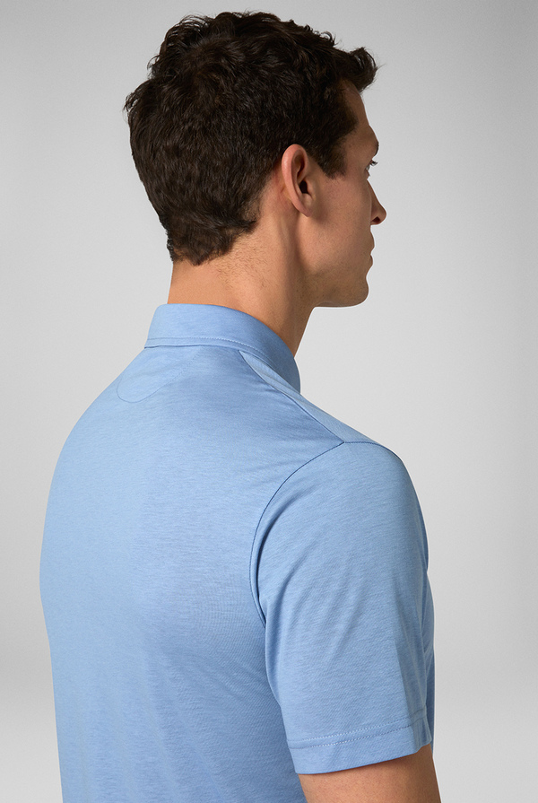 Ultra light short-sleeved polo shirt in lyocell and cotton - Pal Zileri shop online