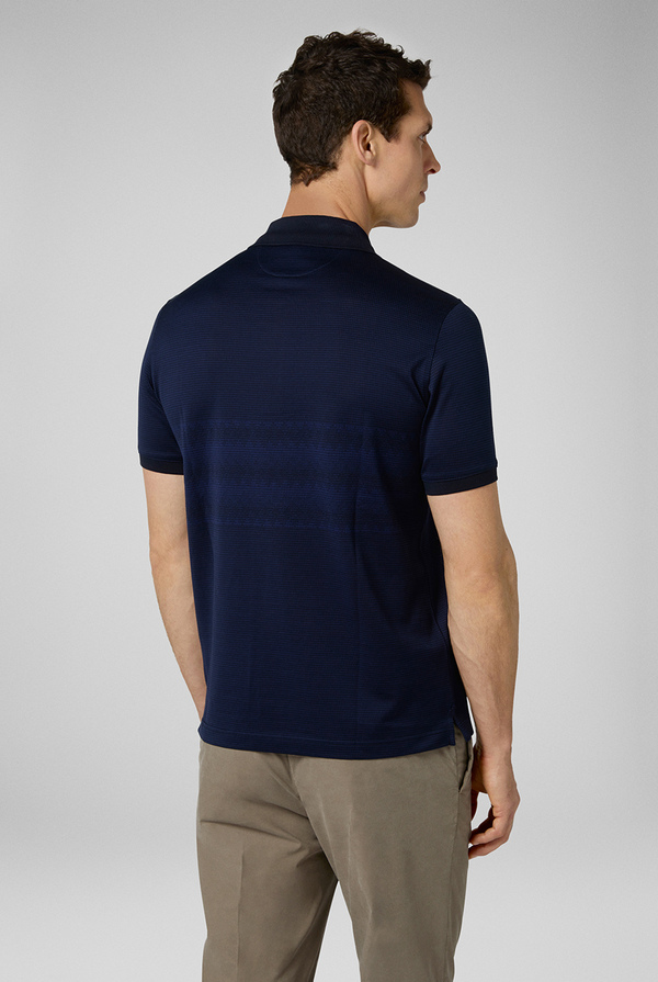 Polo in jersey di  cotone con lavorazione jacquard - Pal Zileri shop online