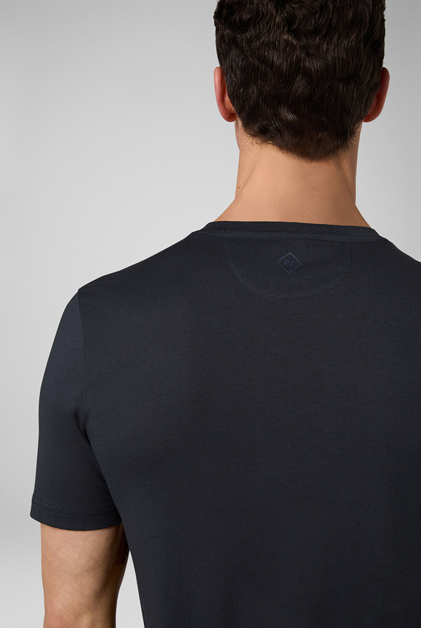Pure cotton t-shirt embellished with the small PZ monogram embroidered - Pal Zileri shop online