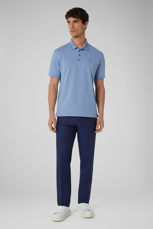 Short-sleeved polo shirt in stretch cotton piqué - Pal Zileri shop online