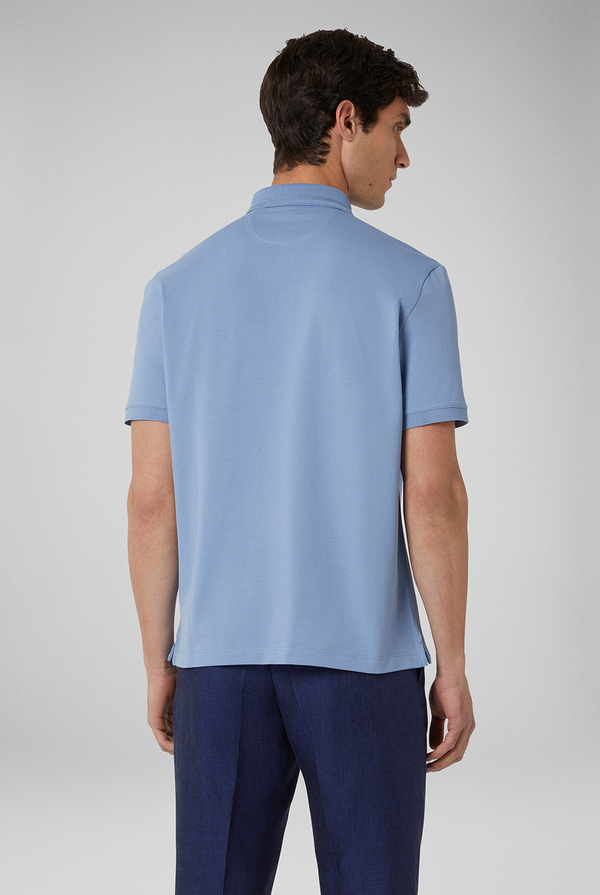 Short-sleeved polo shirt in stretch cotton piqué - Pal Zileri shop online