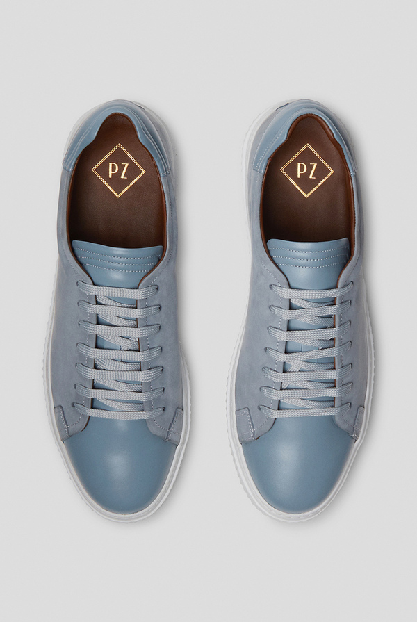 Leather and nubuck sneakers with rubber sole - Pal Zileri shop online
