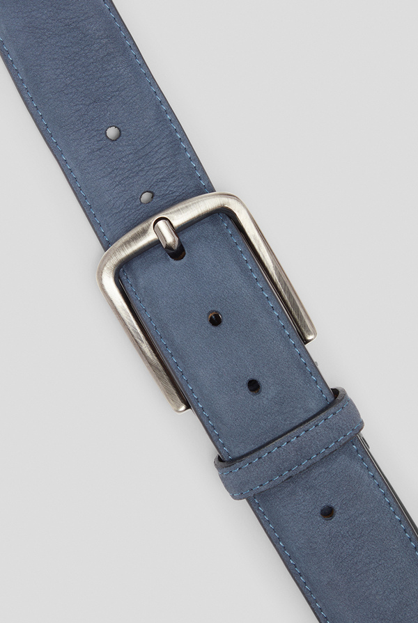 Blue denim soft leather belt - Pal Zileri shop online