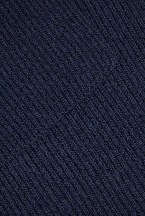 Sciarpa blu navy di lana a coste - Pal Zileri shop online