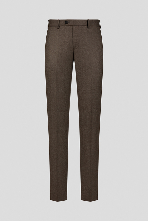 Classic single pleat trousers in flannel wool - Pal Zileri shop online