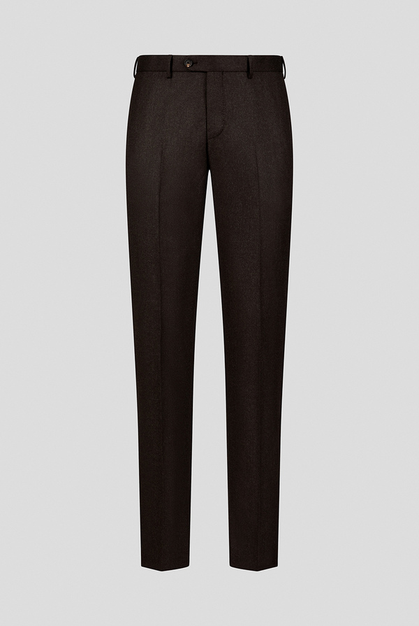 Classic single pleat trousers in flannel wool - Pal Zileri shop online