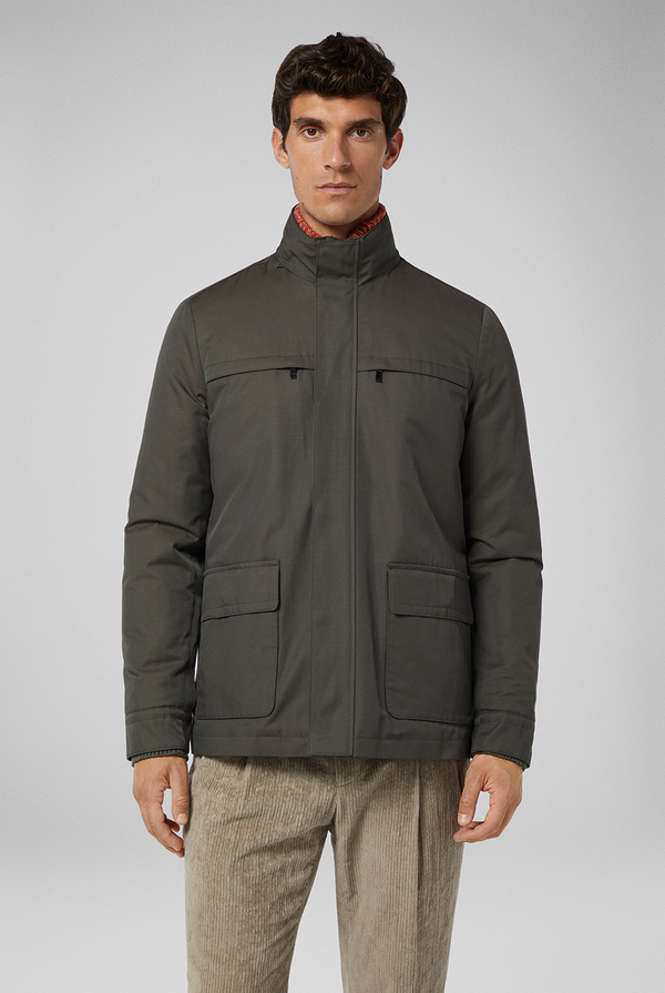 Oyster field Jacket with detachable lining in army green - Pal Zileri shop online