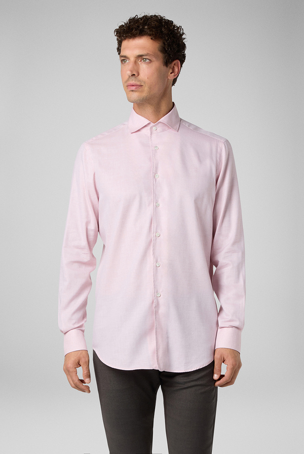 One-piece collar shirt in cotton and silk - Pal Zileri shop online