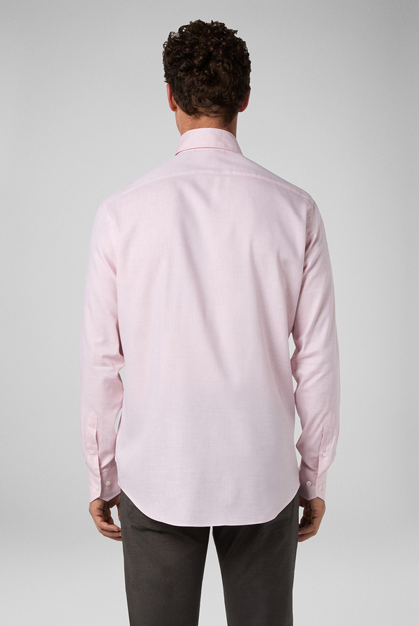 One-piece collar shirt in cotton and silk - Pal Zileri shop online