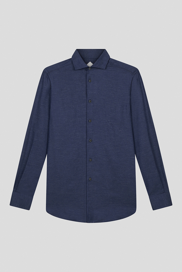 One-piece collar shirt in cotton and cashmere - Pal Zileri shop online
