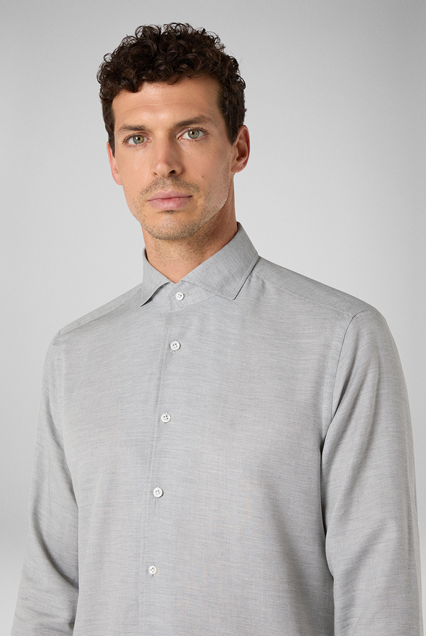 Camicia con collo one-piece cotone e cashmere - Pal Zileri shop online