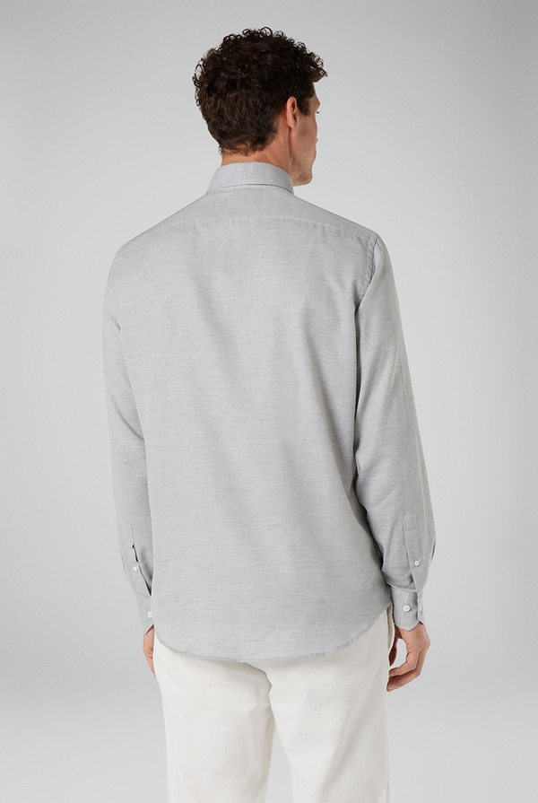 One-piece collar shirt in cotton and cashmere - Pal Zileri shop online