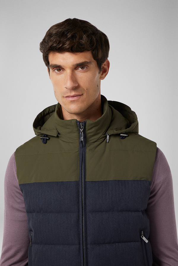 Color block down vest with hood - Pal Zileri shop online