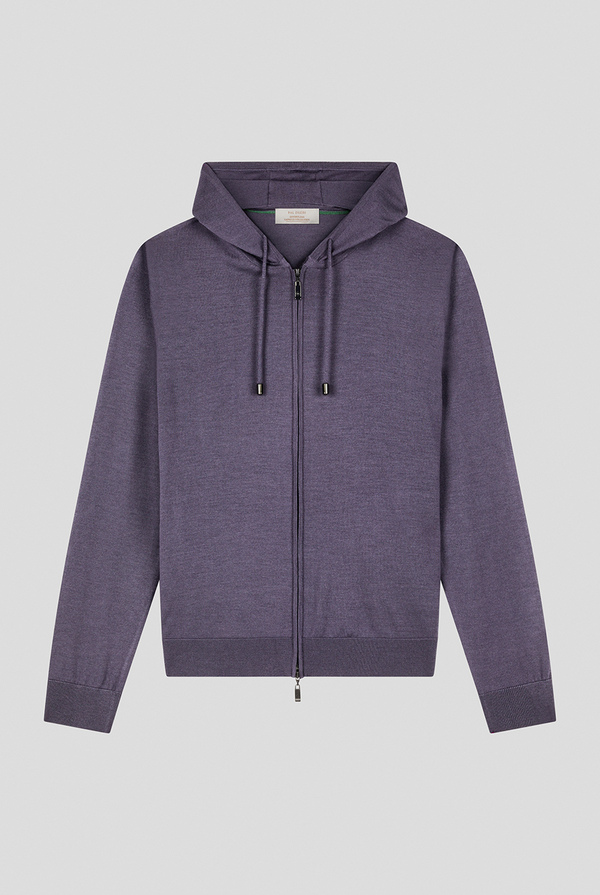 Knitted wool Effortless sweatshirt in purple - Pal Zileri shop online