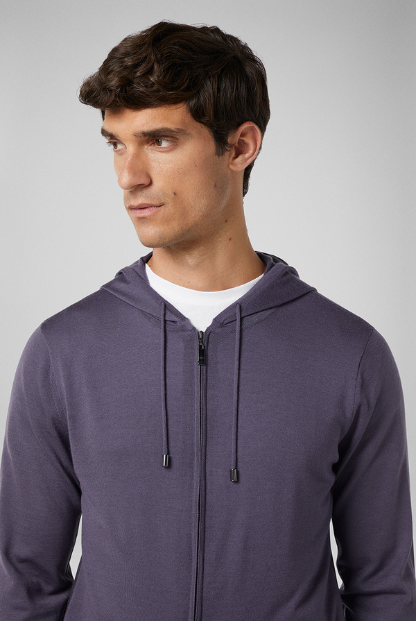 Knitted wool Effortless sweatshirt in purple - Pal Zileri shop online