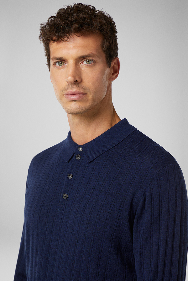 Polo in wool and cashmere with stripes details - Pal Zileri shop online