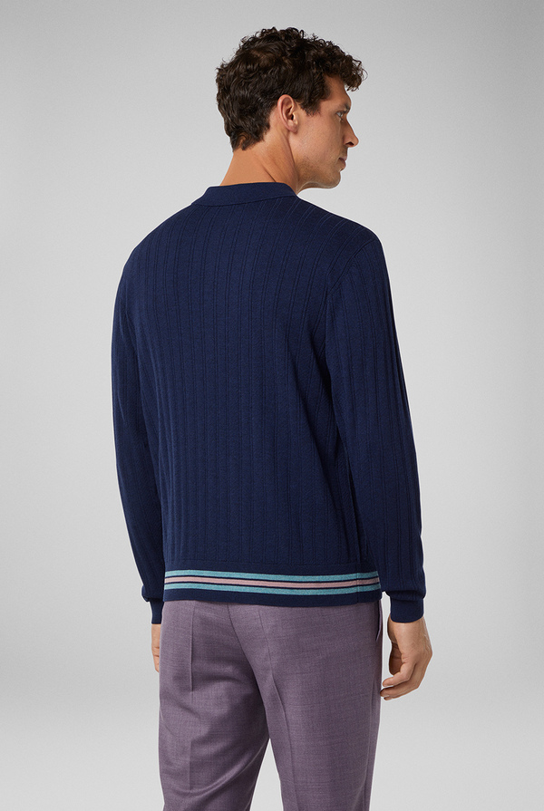 Polo in lana e cashmere con dettagli a righe - Pal Zileri shop online