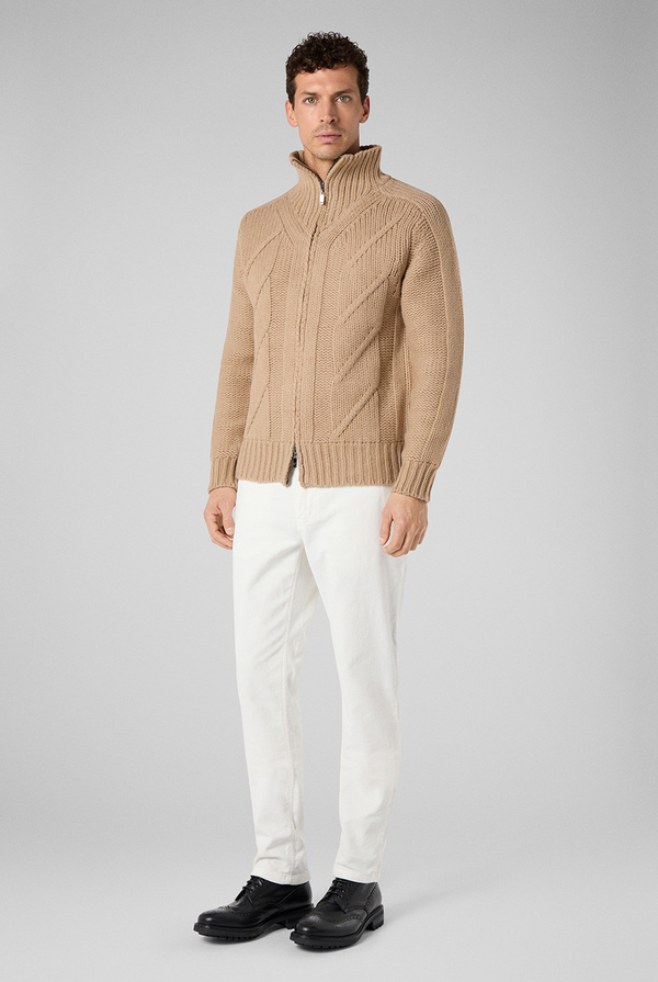 Cardigan in lana con zip - Pal Zileri shop online