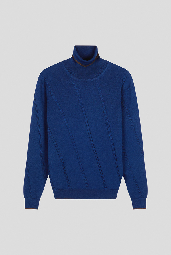 Maglia a collo alto in lana con calati - Pal Zileri shop online